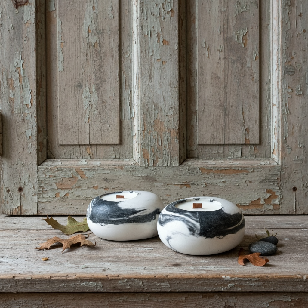 The Marble Stone Candle	(Unscented)