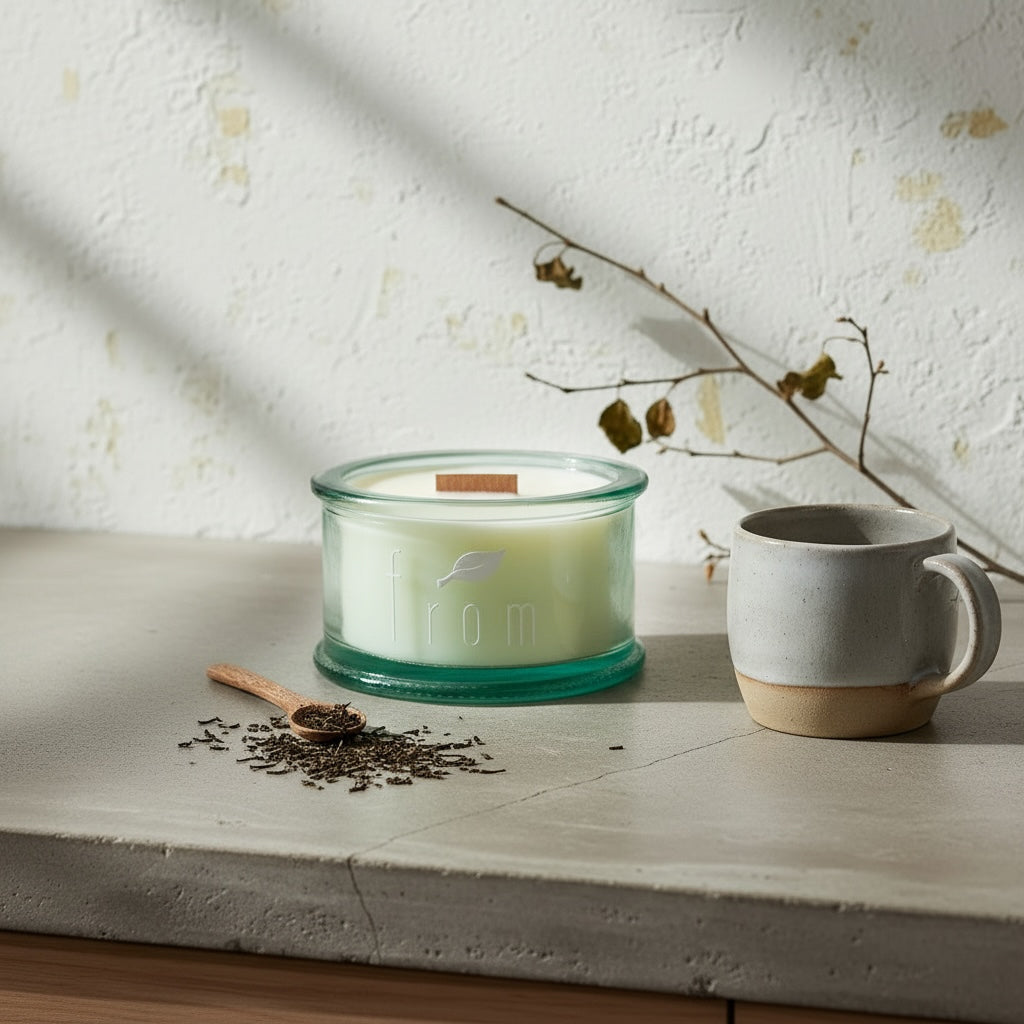 The Trace Candle Selection -  Recycled Glass 10 oz Candle