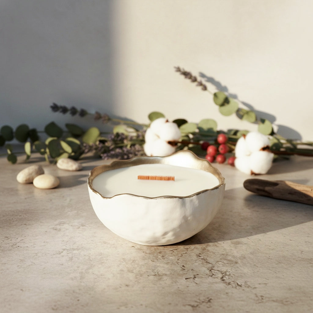 Gilded Light Candle - ASH GOLD