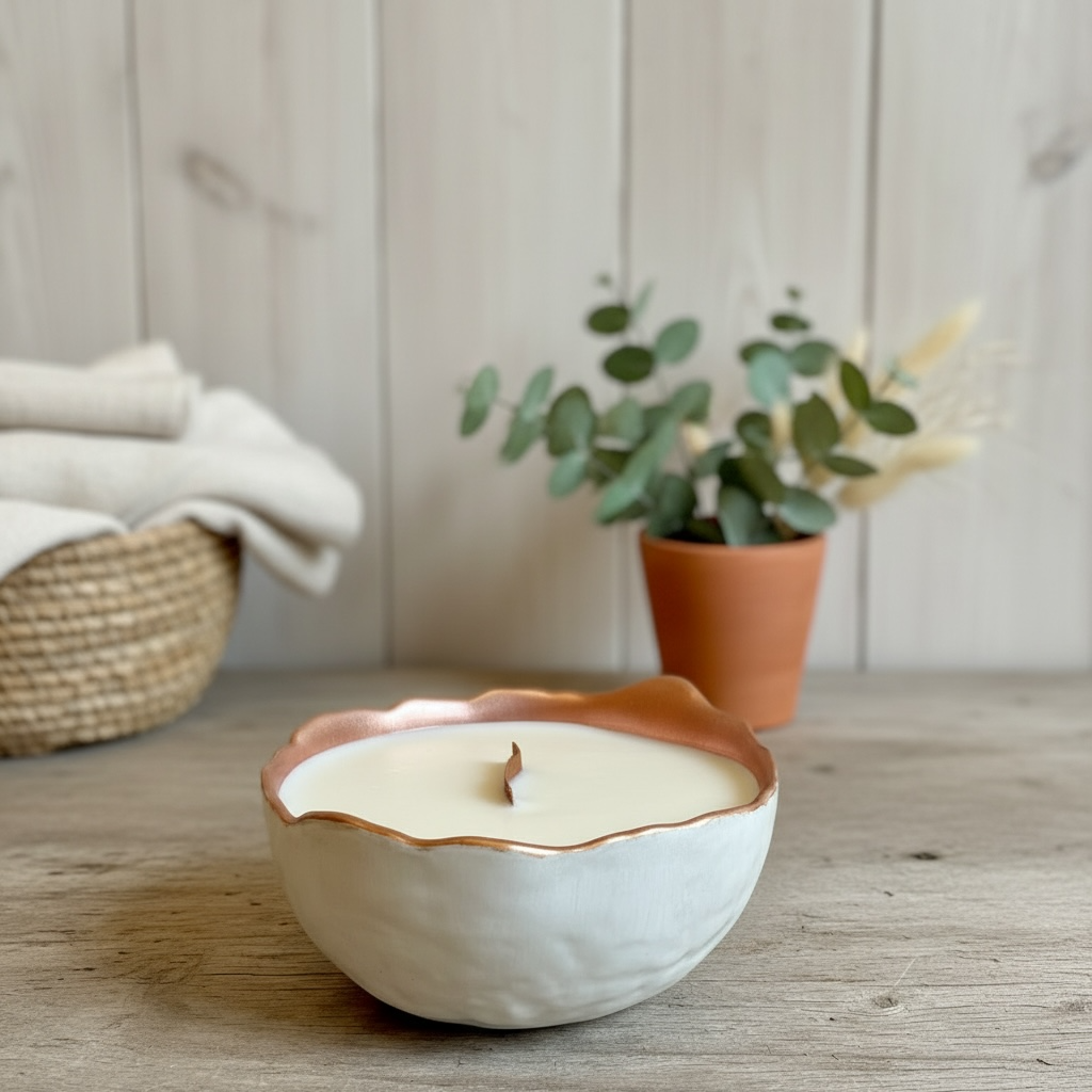 Gilded Light Candle - ROSE GOLD