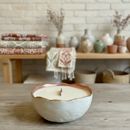 Gilded Light Candle - ROSE GOLD