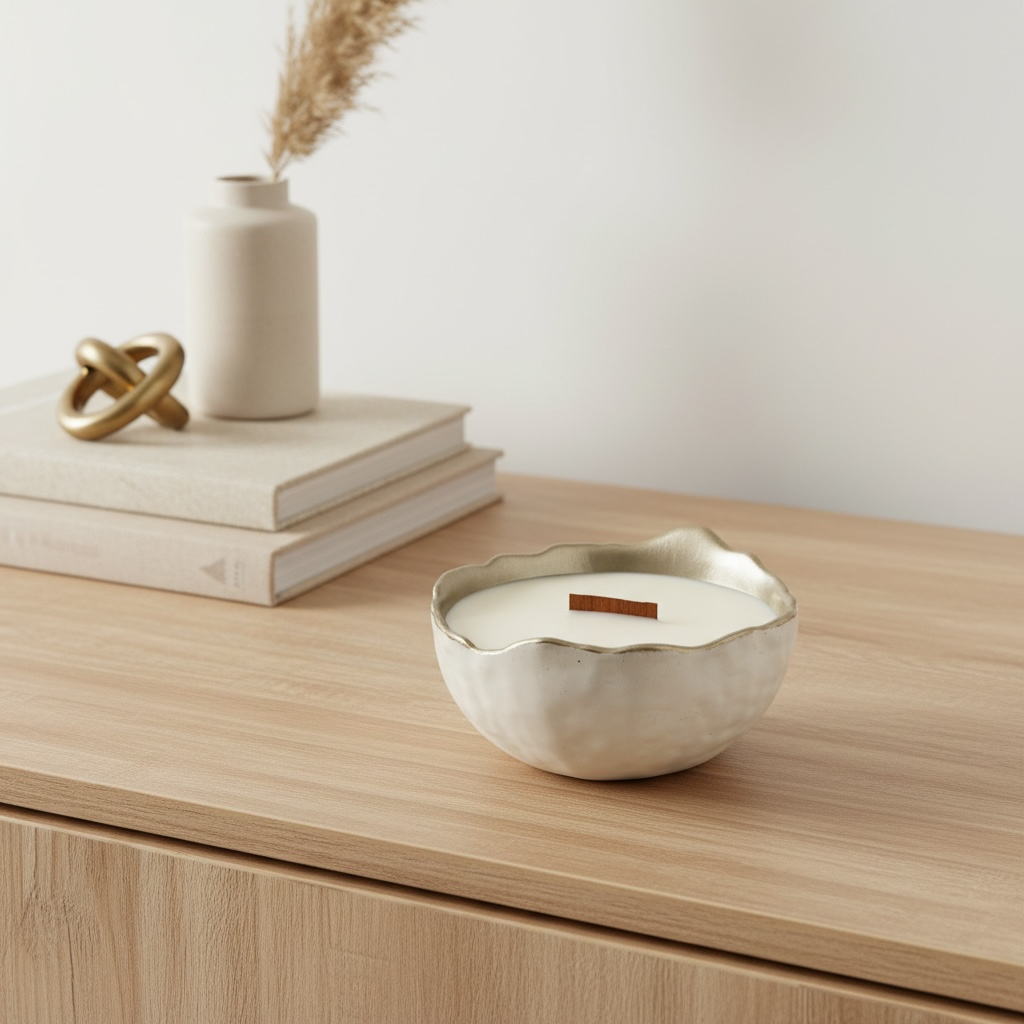 Gilded Light Candle - ASH GOLD